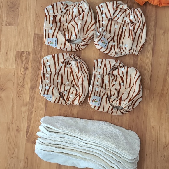 Kawaii Cloth Diaper Lot Bundle All In One Tiger G-diapers M - Picture 5 of 10